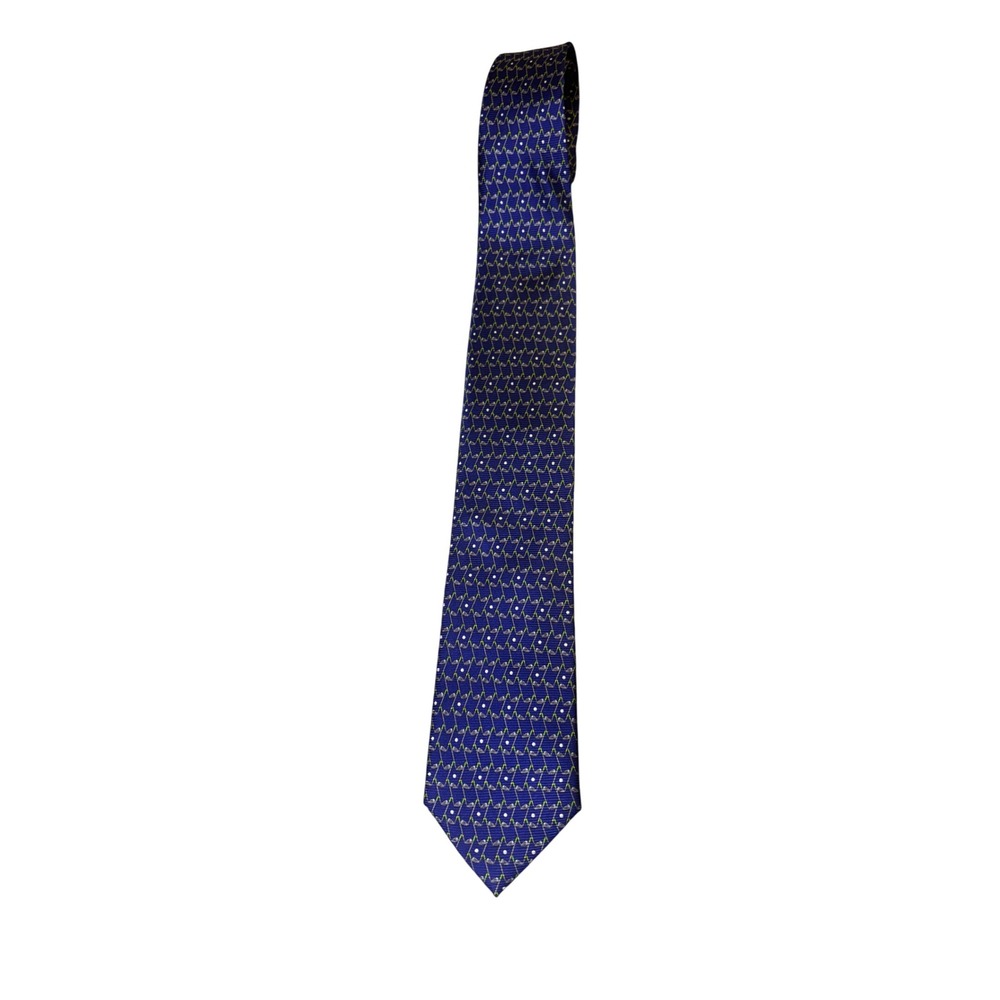 Cape Cod Neckwear Silk Tie OS Blue Golf Club Pattern Mens Accessory